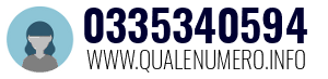 Numero di telefono 0335340594 0335340594