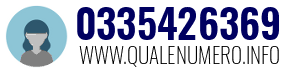 Numero di telefono 0335426369 0335426369