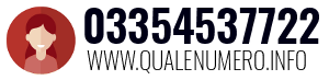 Numero di telefono 03354537722 03354537722