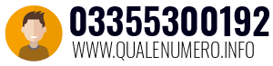 Numero di telefono 03355300192 03355300192