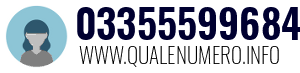 Numero di telefono 03355599684 03355599684