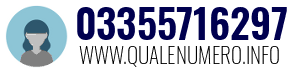 Numero di telefono 03355716297 03355716297