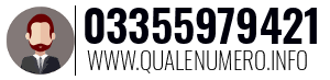 Numero di telefono 03355979421 03355979421