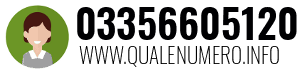 Numero di telefono 03356605120 03356605120