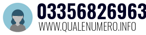 Numero di telefono 03356826963 03356826963