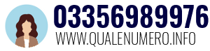 Numero di telefono 03356989976 03356989976