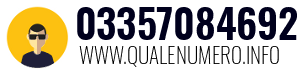 Numero di telefono 03357084692 03357084692