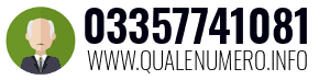 Numero di telefono 03357741081 03357741081