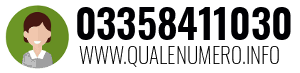Numero di telefono 03358411030 03358411030