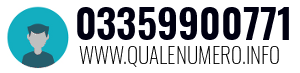 Numero di telefono 03359900771 03359900771