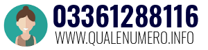 Numero di telefono 03361288116 03361288116