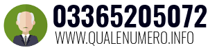 Numero di telefono 03365205072 03365205072