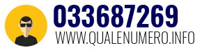 Numero di telefono 033687269 033687269