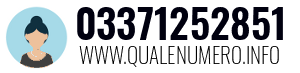 Numero di telefono 03371252851 03371252851