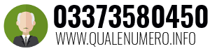 Numero di telefono 03373580450 03373580450
