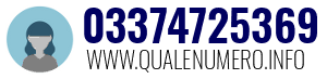 Numero di telefono 03374725369 03374725369