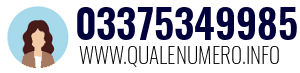 Numero di telefono 03375349985 03375349985