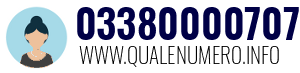 Numero di telefono 03380000707 03380000707