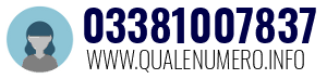 Numero di telefono 03381007837 03381007837