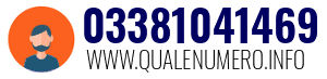 Numero di telefono 03381041469 03381041469