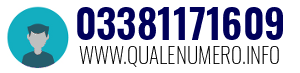 Numero di telefono 03381171609 03381171609