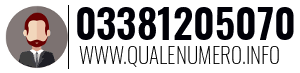 Numero di telefono 03381205070 03381205070