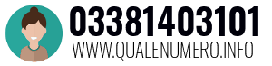 Numero di telefono 03381403101 03381403101