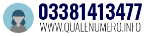 Numero di telefono 03381413477 03381413477