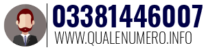Numero di telefono 03381446007 03381446007