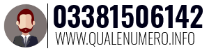 Numero di telefono 03381506142 03381506142