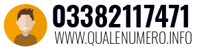 Numero di telefono 03382117471 03382117471