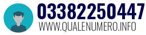 Numero di telefono 03382250447 03382250447