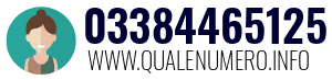 Numero di telefono 03384465125 03384465125