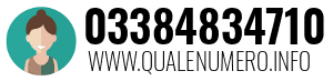 Numero di telefono 03384834710 03384834710