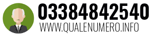 Numero di telefono 03384842540 03384842540