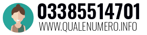 Numero di telefono 03385514701 03385514701