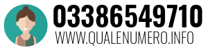 Numero di telefono 03386549710 03386549710