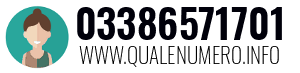 Numero di telefono 03386571701 03386571701
