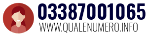 Numero di telefono 03387001065 03387001065