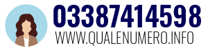 Numero di telefono 03387414598 03387414598