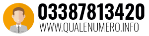 Numero di telefono 03387813420 03387813420
