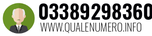 Numero di telefono 03389298360 03389298360