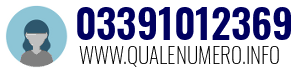Numero di telefono 03391012369 03391012369
