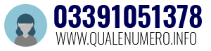 Numero di telefono 03391051378 03391051378