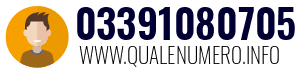 Numero di telefono 03391080705 03391080705