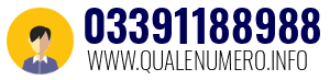 Numero di telefono 03391188988 03391188988