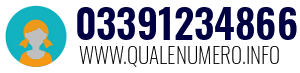 Numero di telefono 03391234866 03391234866