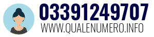 Numero di telefono 03391249707 03391249707