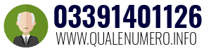 Numero di telefono 03391401126 03391401126