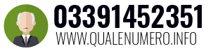 Numero di telefono 03391452351 03391452351